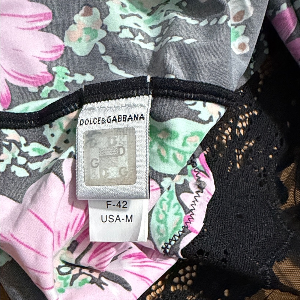 Dolce & Gabbana Floral Lace Trim Camisole Top - Picture 6 of 6